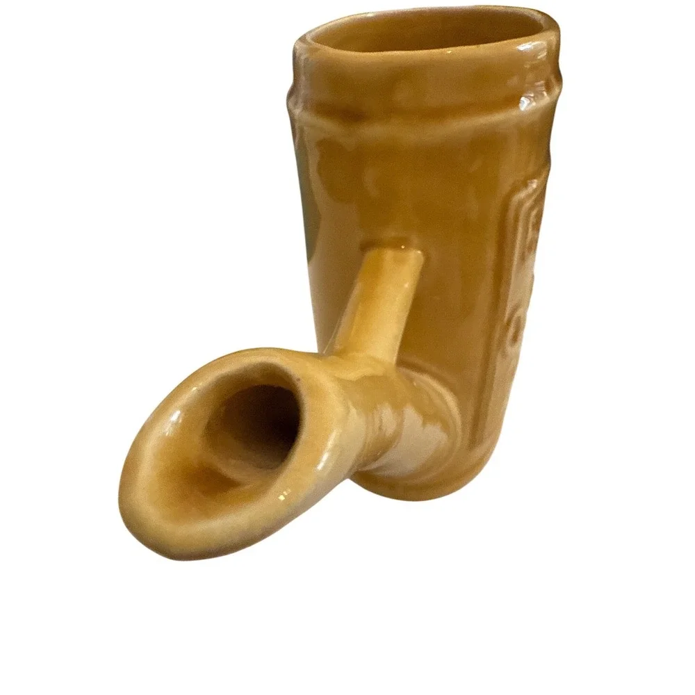 Williams Sonoma Olio d'Oliva Toscana Olive Oil Decanter Dispenser Mustard Yellow